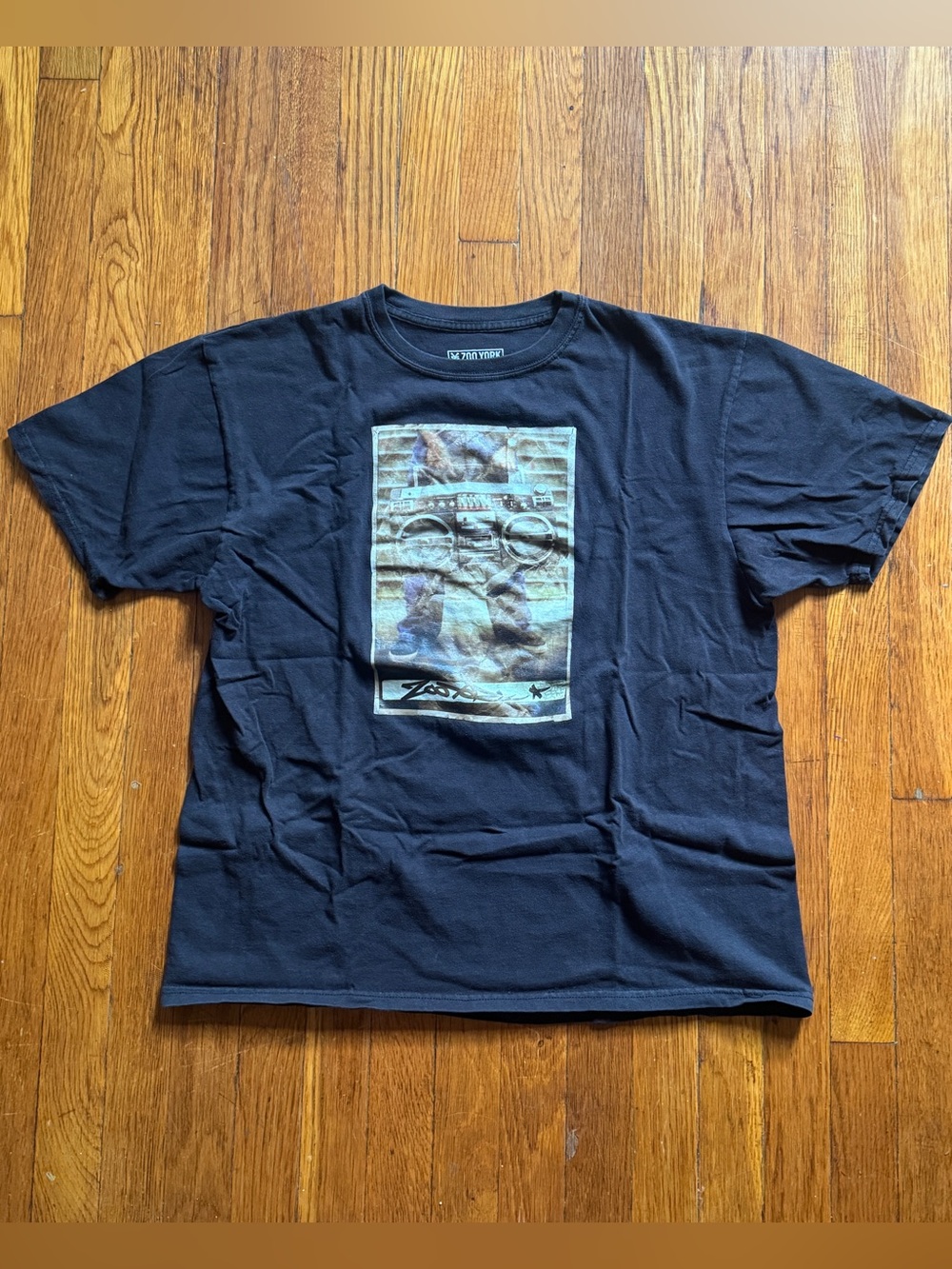 Zoo York Black Short Sleeve Graphic Tee with Muted Multi Print